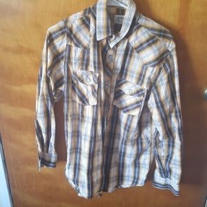 Old Navy Yellow plad dress shirt